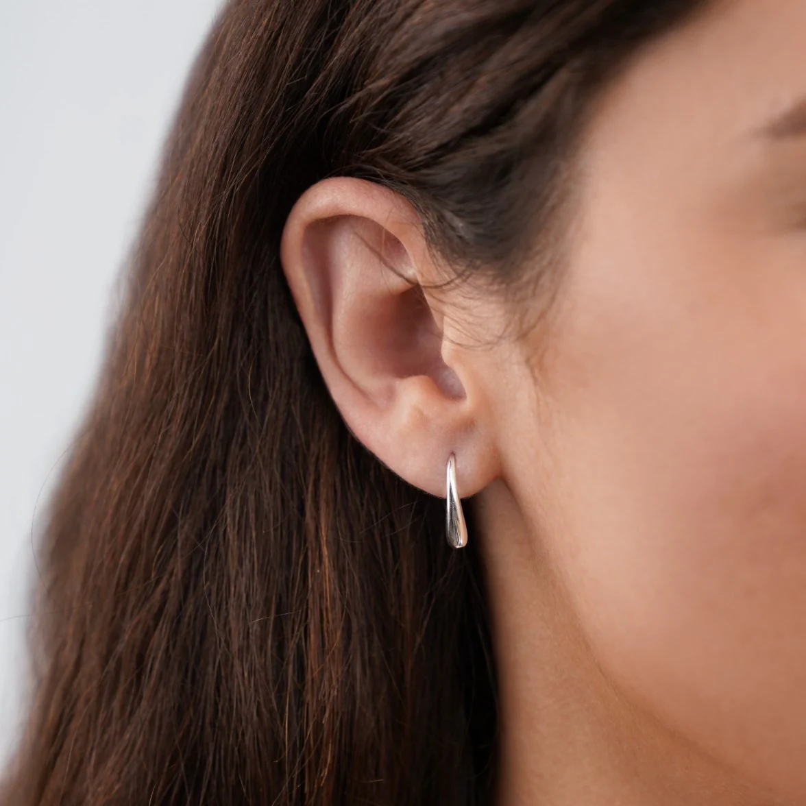 Francesca Water Drop Silver Earrings - Image 5