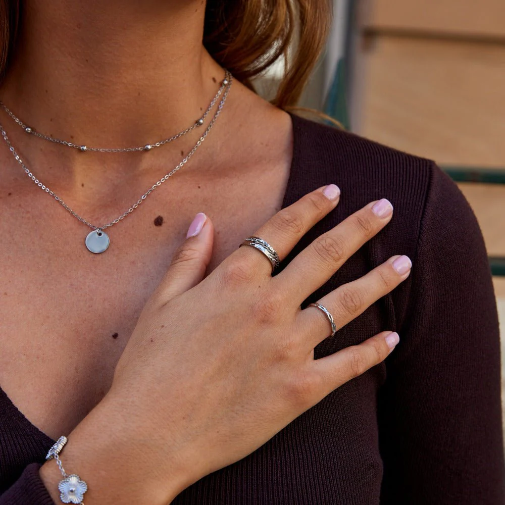 Hella Silver Stacked Ring - Image 4