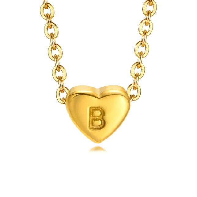 Letter Heart Necklace - Image 7