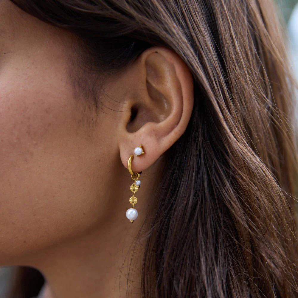 Sofia Pearl Stud Earrings - Image 2