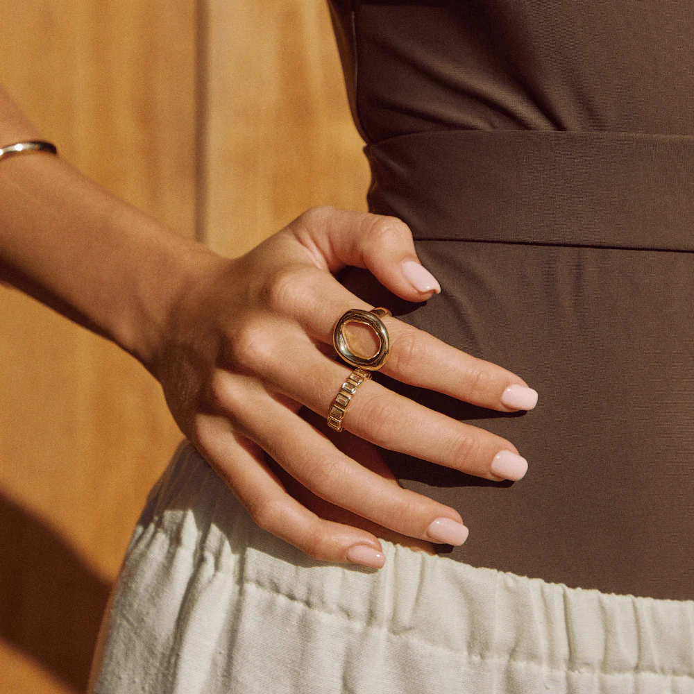 Vina Melted Gold Ring - Image 3